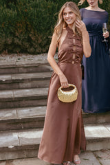 Norva Maxi Dress - Brown