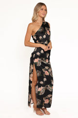 Nadia One Shoulder Maxi Dress - Blurred Floral