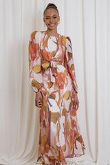 Laquin Long Sleeve Maxi Dress - Pink