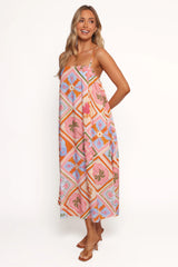 Gisela Midi Dress - Multi Tile