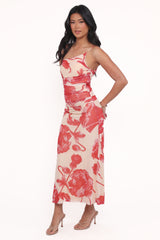 Jasmine Maxi Dress - Red Floral