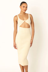 Nita Midi Dress - Beige