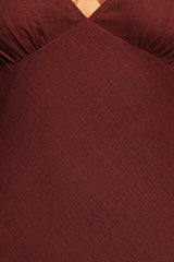Shyla Midi Dress - Brown