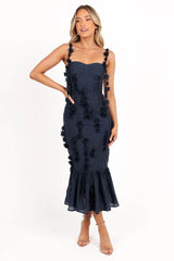 Posedly Midi Dress - Navy