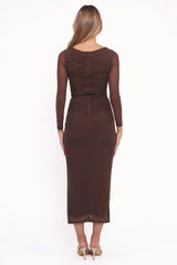 Honor Midi Dress - Chocolate