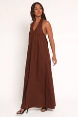 Kaida Maxi Dress - Espresso