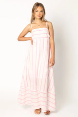 Seville Maxi Dress - Pink Stripe