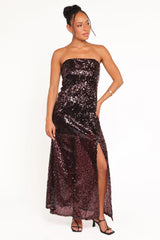 Liliane Maxi Dress - Cherry Sequin