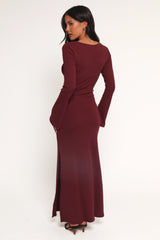 Nash Long Sleeve Dress - Deep Red