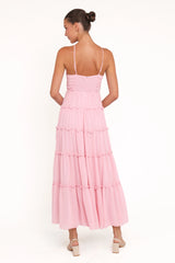 Dottie Halterneck Maxi Dress - Pink