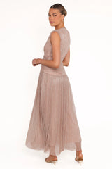 Cara Maxi Dress - Rose Gold