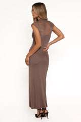 Charice Midi Dress - Brown