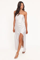 Kara Strapless Maxi Dress - White