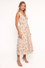 Velda Midi Dress - Pink Floral
