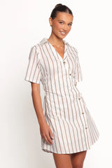 Hayes Mini Dress - Blue Stripe