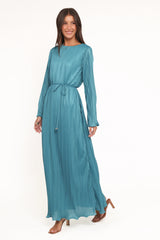 Armena Long Sleeve Maxi Dress - Teal