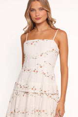 Eleanora Midi Dress - White Floral