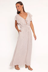 Martin Maxi Dress - Cherry Red Stripe