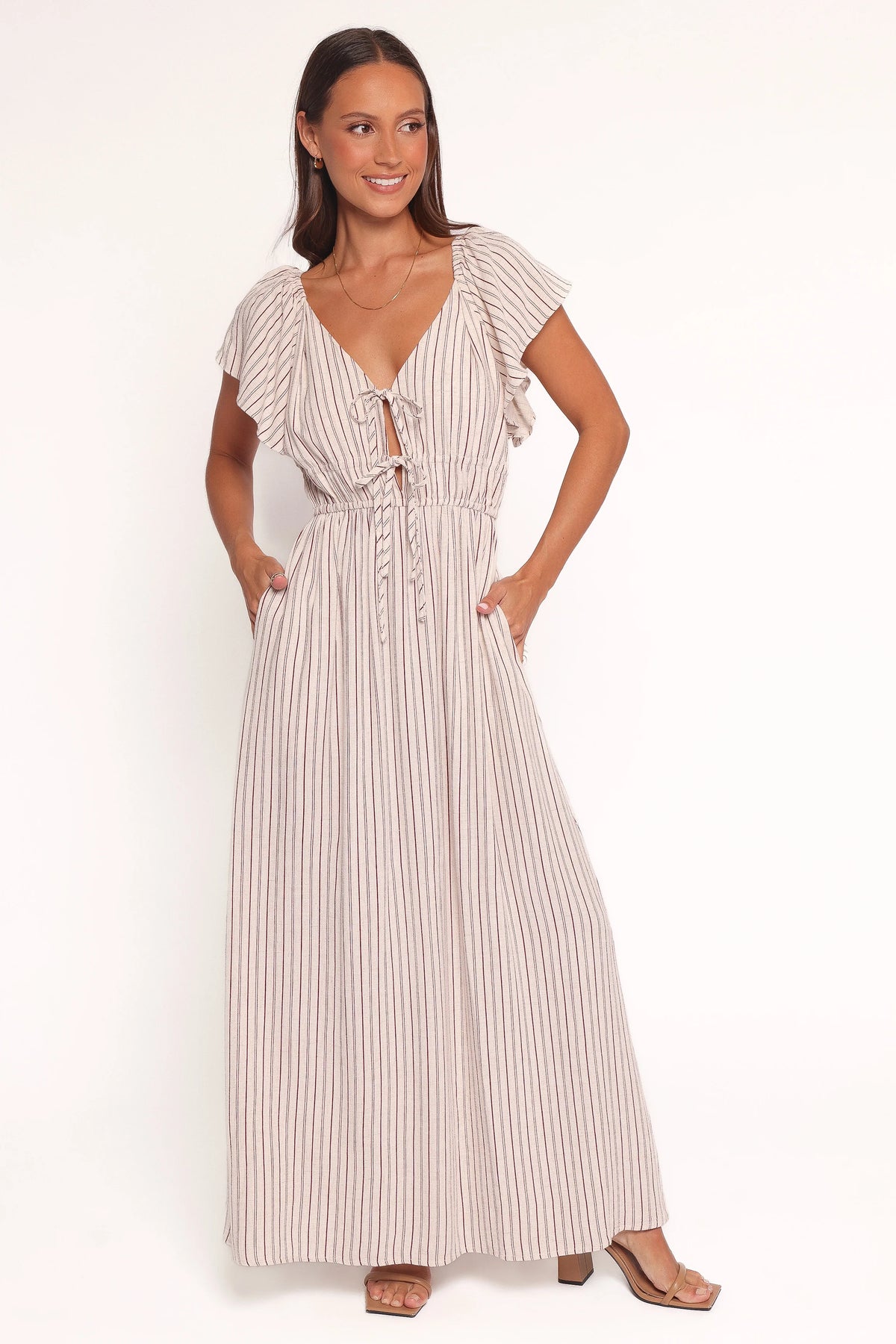 Martin Maxi Dress - Cherry Red Stripe