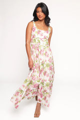Tullia Maxi Dress - Pink Floral