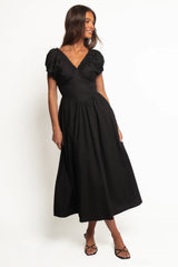 Larson Midi Dress - Black