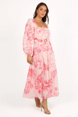 Sharine Long Sleeve Dress - Pink Floral