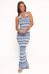 Neasa Knit Maxi Dress - Blue