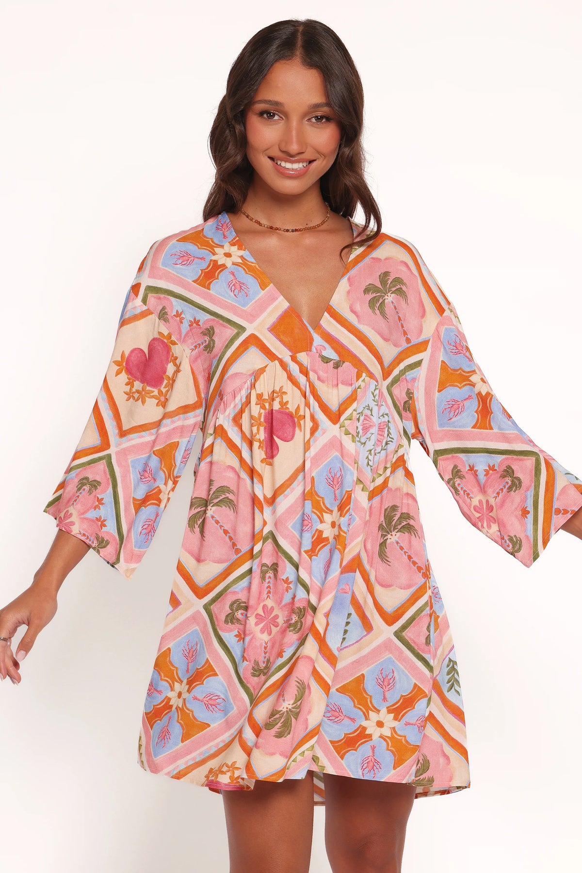 Zanna Mini Dress - Multi Tile