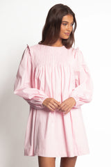 Wyatt Long Sleeve Mini Dress - Pink