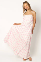 Seville Maxi Dress - Pink Stripe