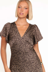 Flossy Maxi Dress - Umber/Taupe