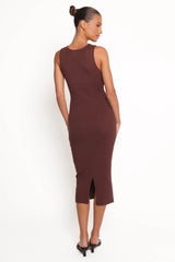 Hollis Midi Dress - Chocolate