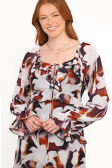 Kasey Maxi Dress - Blurred Floral