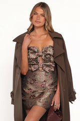 Fable Mini Dress - Bronze Floral